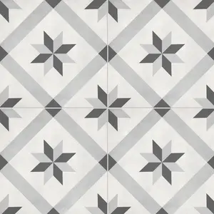 8 x 8 in. Form Ice Compass Matte Pressed Glazed Porcelain Tile