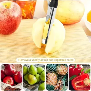 Fruit Apple Corer Pear Tools Stainless Steel Kitchen Twist Easy Core Remover US