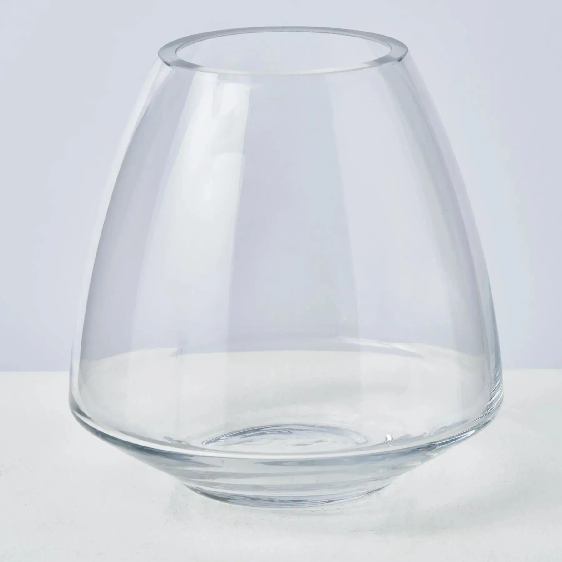 Bell Shape Modern Tapered Round Glass Vase - Decorative Vases for Flowers, Home Supplies, Room Decor, Indoor Display Centerpiece Accessory