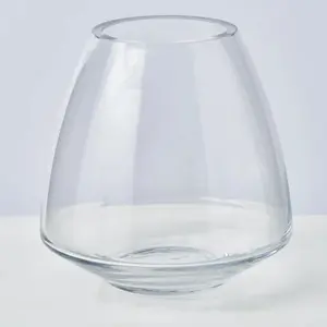 Tapered Bell Shape Modern Flower Glass Vase
