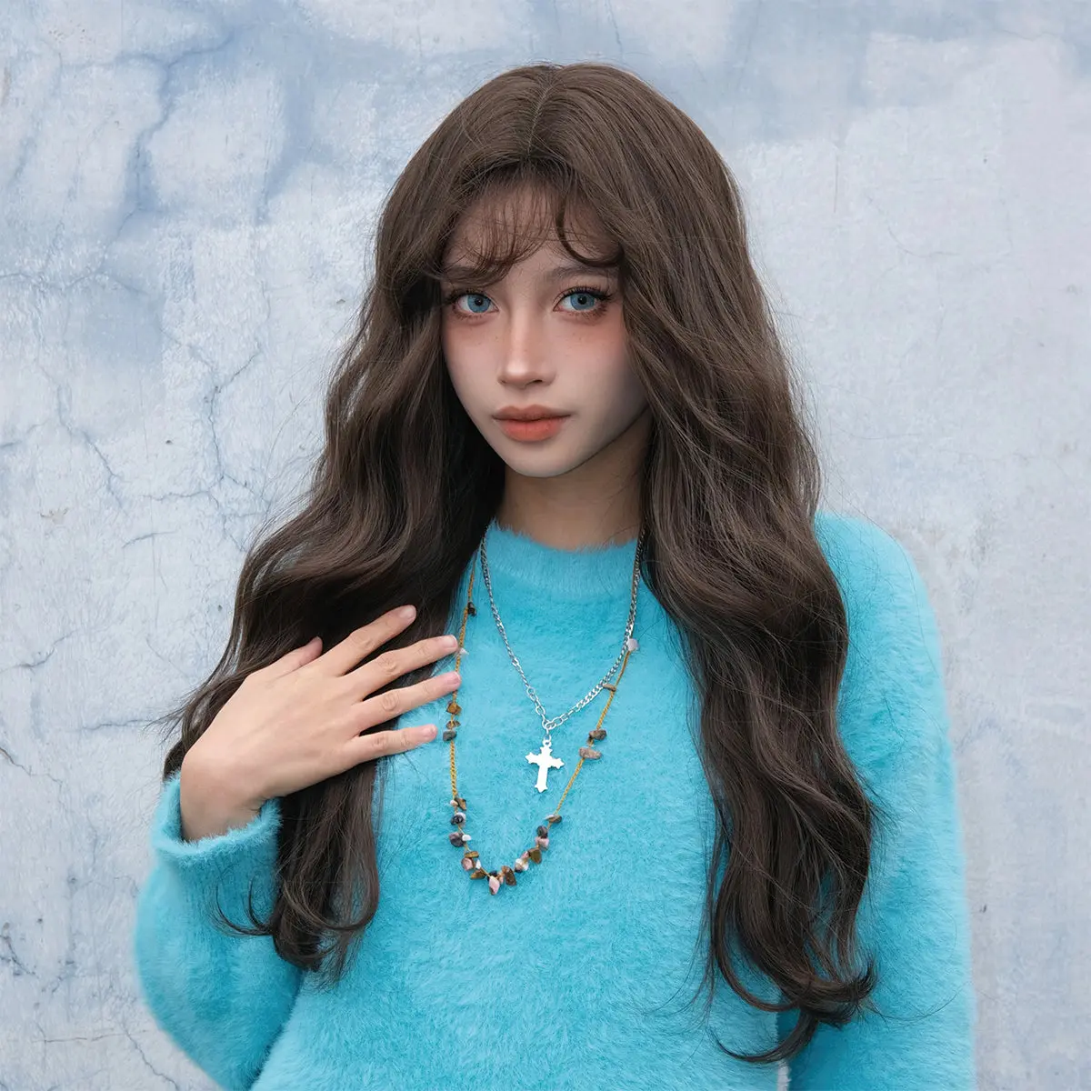 Smilco Natural Dark Wave Machine-Made Wig – Lush Length, 26 Inch/SM358