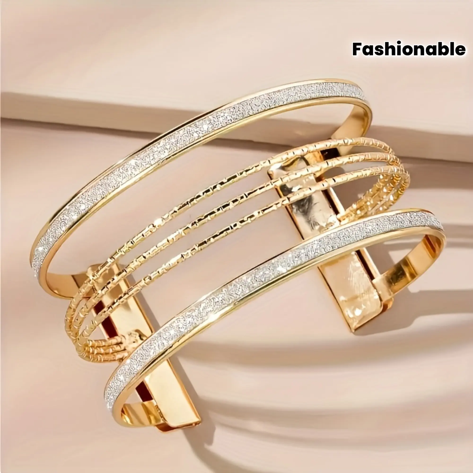 Vintage Sequin Open Bangle Bracelet for Women, Adjustable Iron Base with Bling Effect, Fashion Jewelry for Daily Wear & Gifting, Bracelets & Bangles, Adjustable Size, Sequin Mosaic, Colorful Bracelets & Bangles