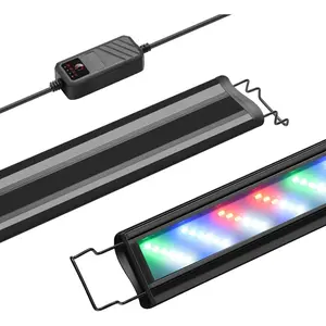 Aquarium LED Light, Full  Aquarium  Light with Timer, Extendable Metal Brackets, for Fish and   (16-24 inch)