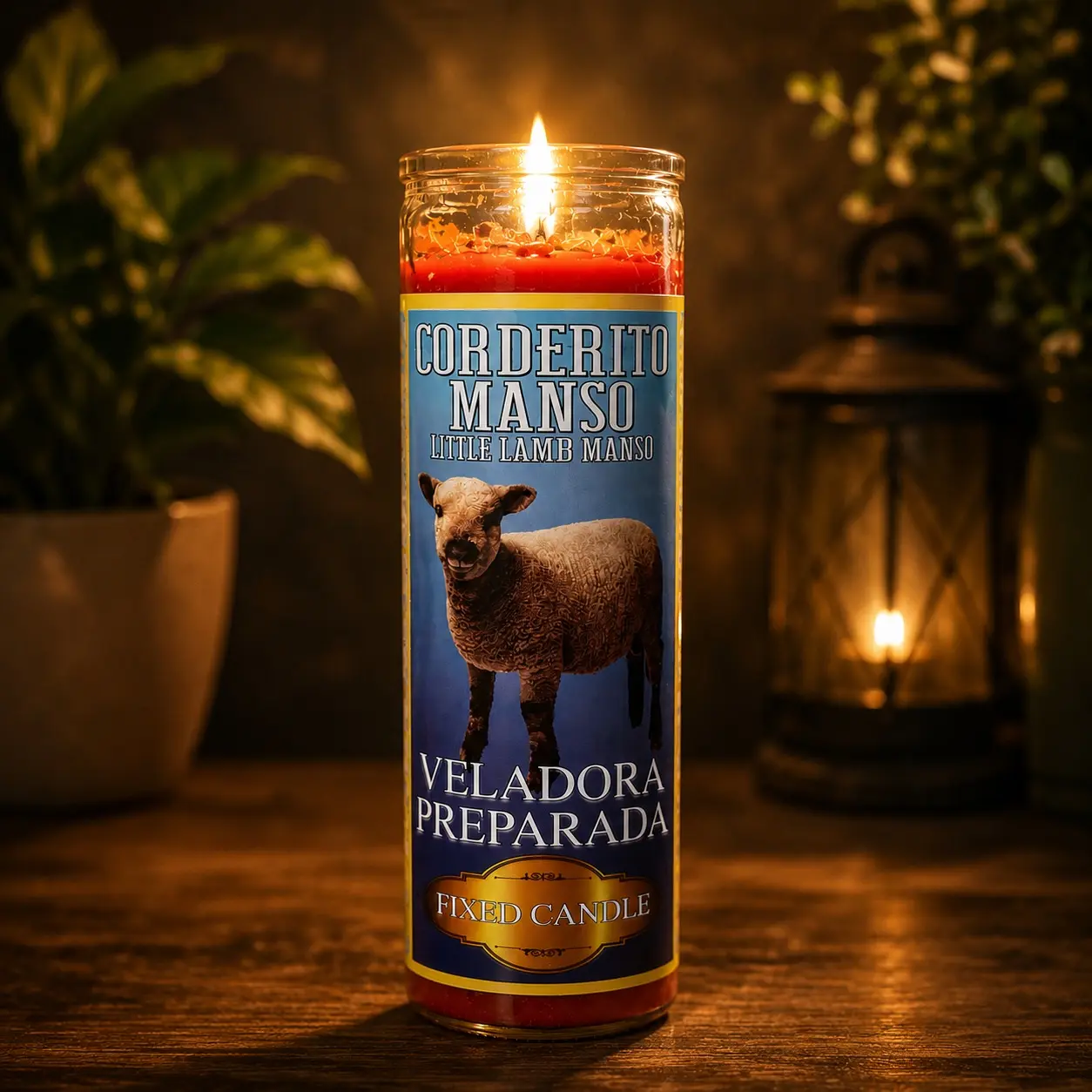 Corderito Manso Veladora Preparada - Little Lamb Manso Fixed Candle