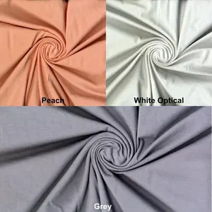 Cotton Jersey Spandex 140 GSM Knit Fabric by the Yard - Stretch Cotton Sewing Fabric for Apparel, Dresses, Tops, DIY Projects