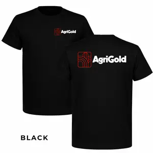 AgriGold Logo T-Shirt, Black Graphic Design, Casual Farm and Agriculture Apparel, Gift for Farmers and Agricultural Enthusiasts