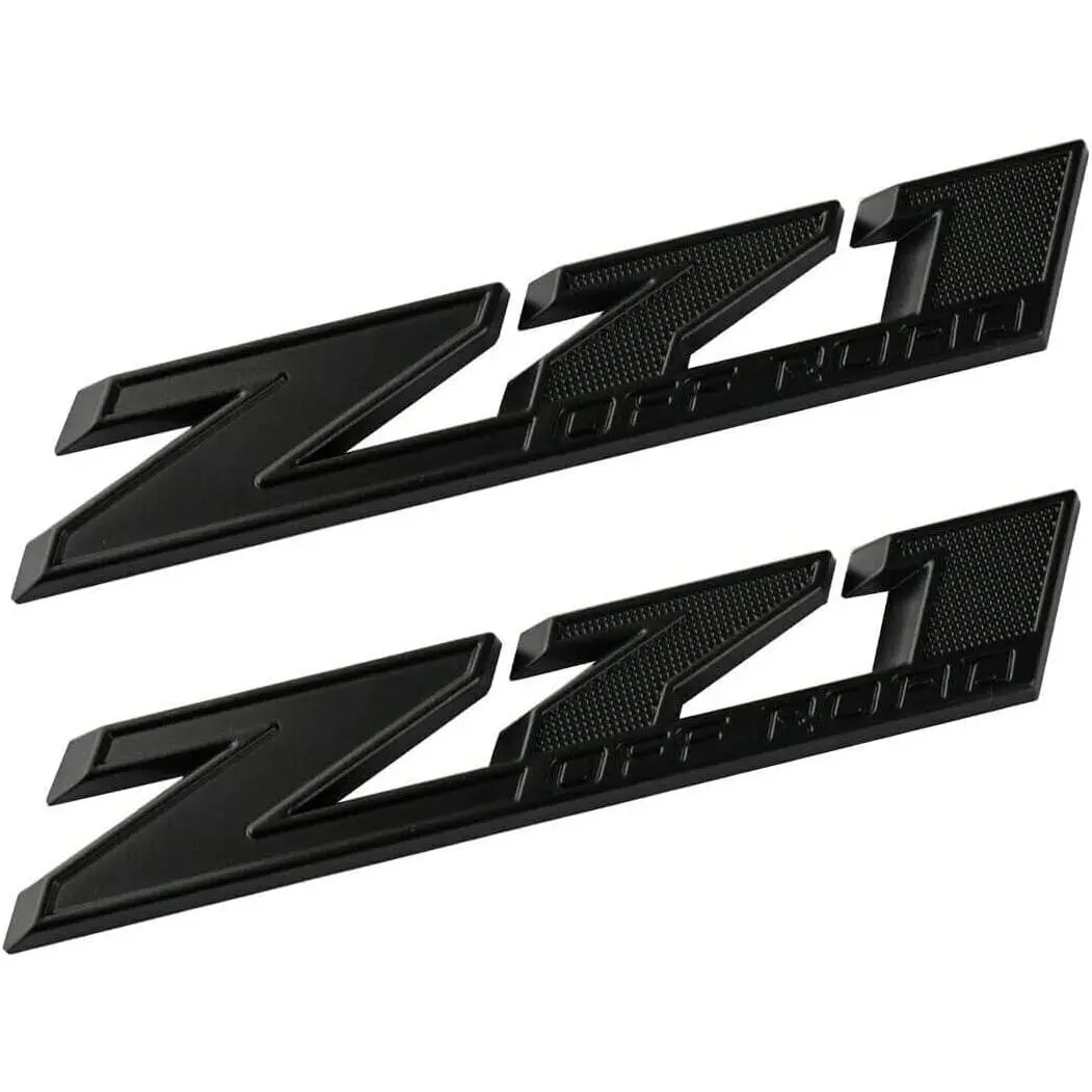 2pcs (Small Size) Z71 Off Road Emblems,3D Aolly Decal Emblems for GMC Chevy Silverado Sierra Suburban Colorado.(Chrome Red)