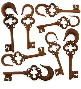 Antique Key Saba Wood Hangers Antique Key Saba Wood Hangers
