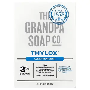 The Grandpa Soap Co. Face & Body Bar Soap, Thylox® Acne Treatment, 3.25 oz (92 g) | HSA/FSA Eligible
