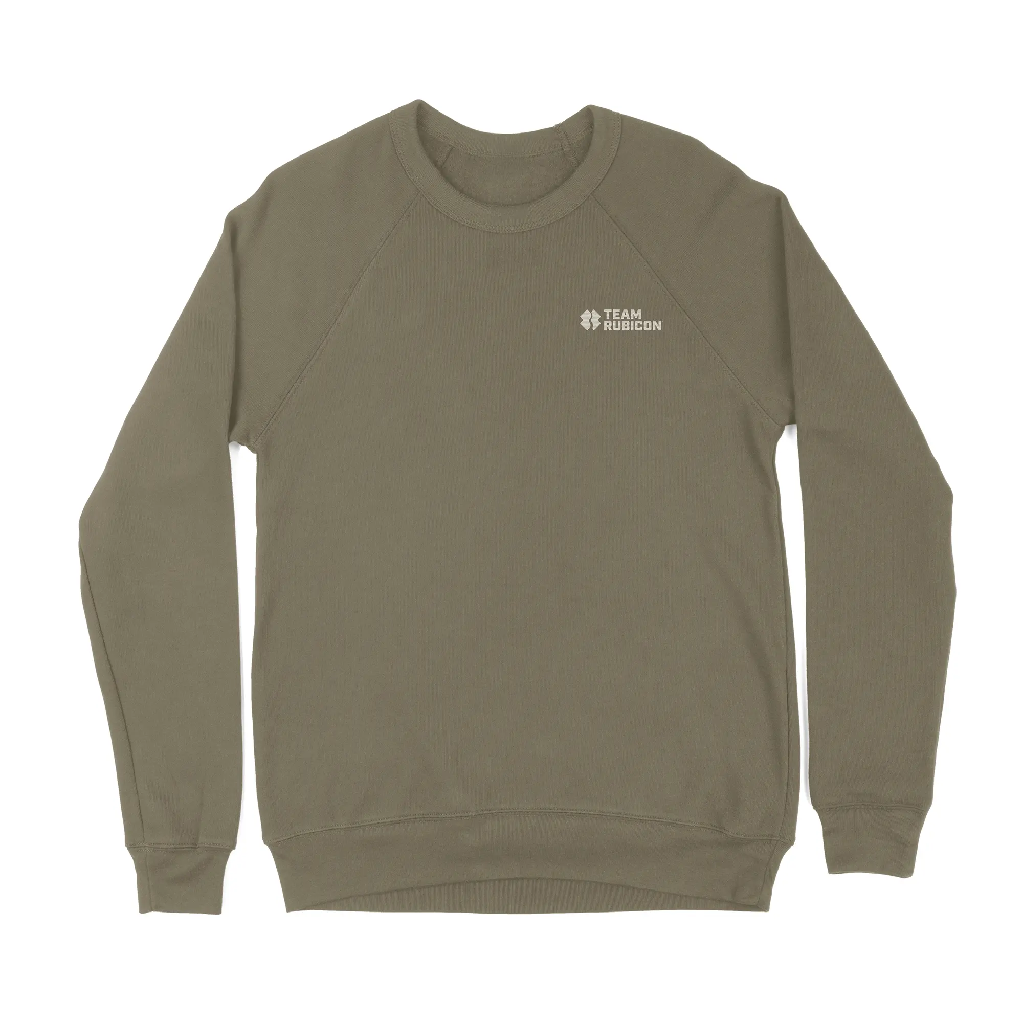TR Stitched Logo Fleece Crewneck - Olive