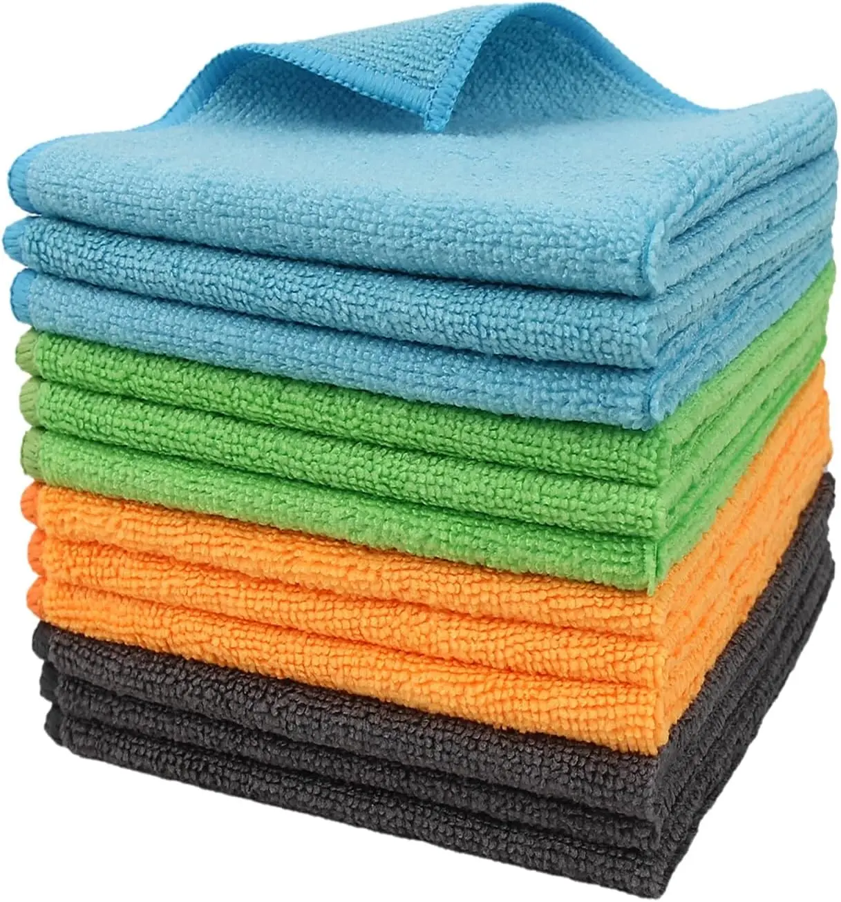 12-Pack Microfiber Cleaning Cloth Set - Streak-Free Reusable Microfiber Towels for Glass, Kitchen, Car Cleaning, Microfiber Towel