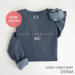 Hairstylist shirt trend, Stylist  Hairdresser Sweatshirt, Beauty School Salon Gift hair therapist Shirt