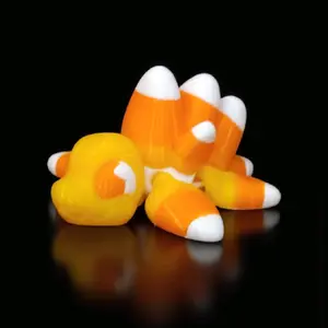 Candy Corn Turtle 3d Printed Halloween Fall Decor Figurine Unique Design for Autumn