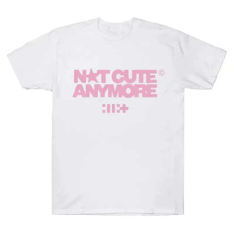 Men's ILLIT 'Not Cute Anymore' Album Print Cotton Short-Sleeve T-Shirt, Korean Fashion Tops for Fitness