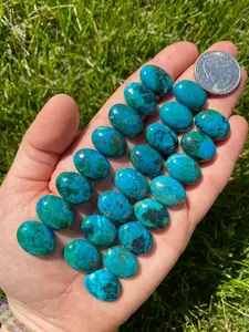 Chrysocolla Cabochon - Polished Stone Oval