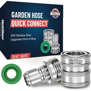 ® Quick Connect Pair [] - Stainless Quick Connect Hose Fittings - Hose Connectors - Quick Disconnect Adapter - EASY CONNECTION
