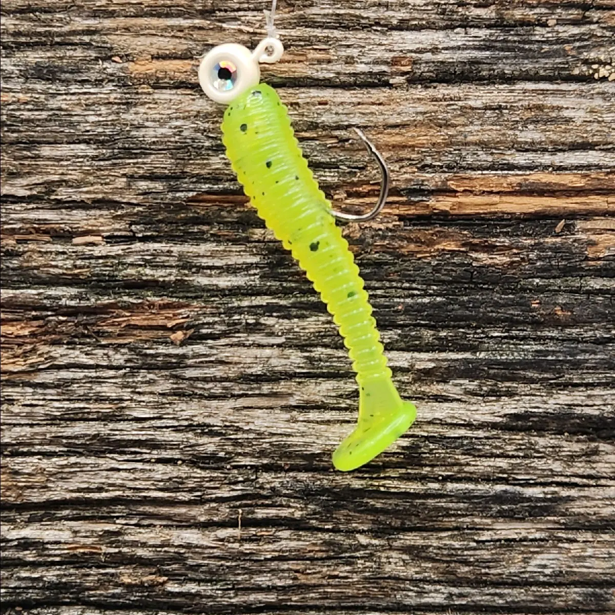 Chartreuse/Pepper Ripshad Crappie Bait Chartreuse/Pepper Ripshad Crappie Bait