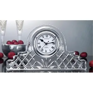 212 MAIN Godinger Dublin Crystal Mantle Clock - Home Decor, Decor Piece, Ideal Gift for Weddings, with Light Feature