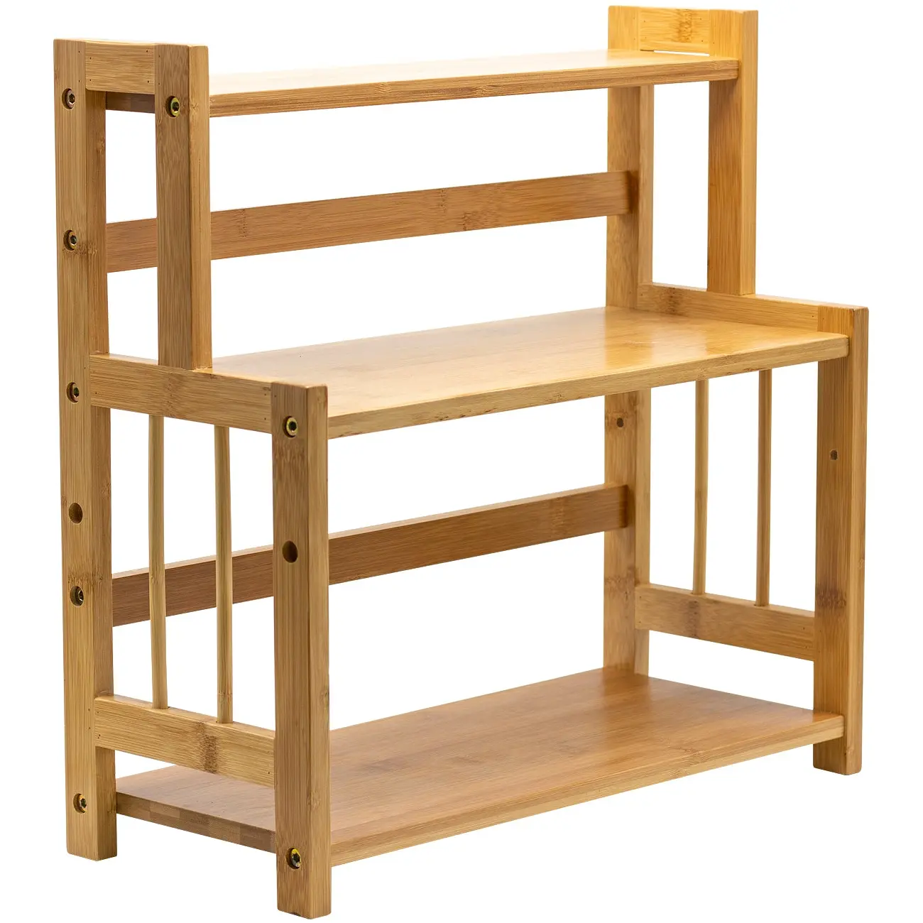 Sorbus Bamboo Cleaning Supplies Countertop Organizer - Wooden Counter Storage Shelf Rack For Bathroom and Laundry - Adjustable Household Kitchen