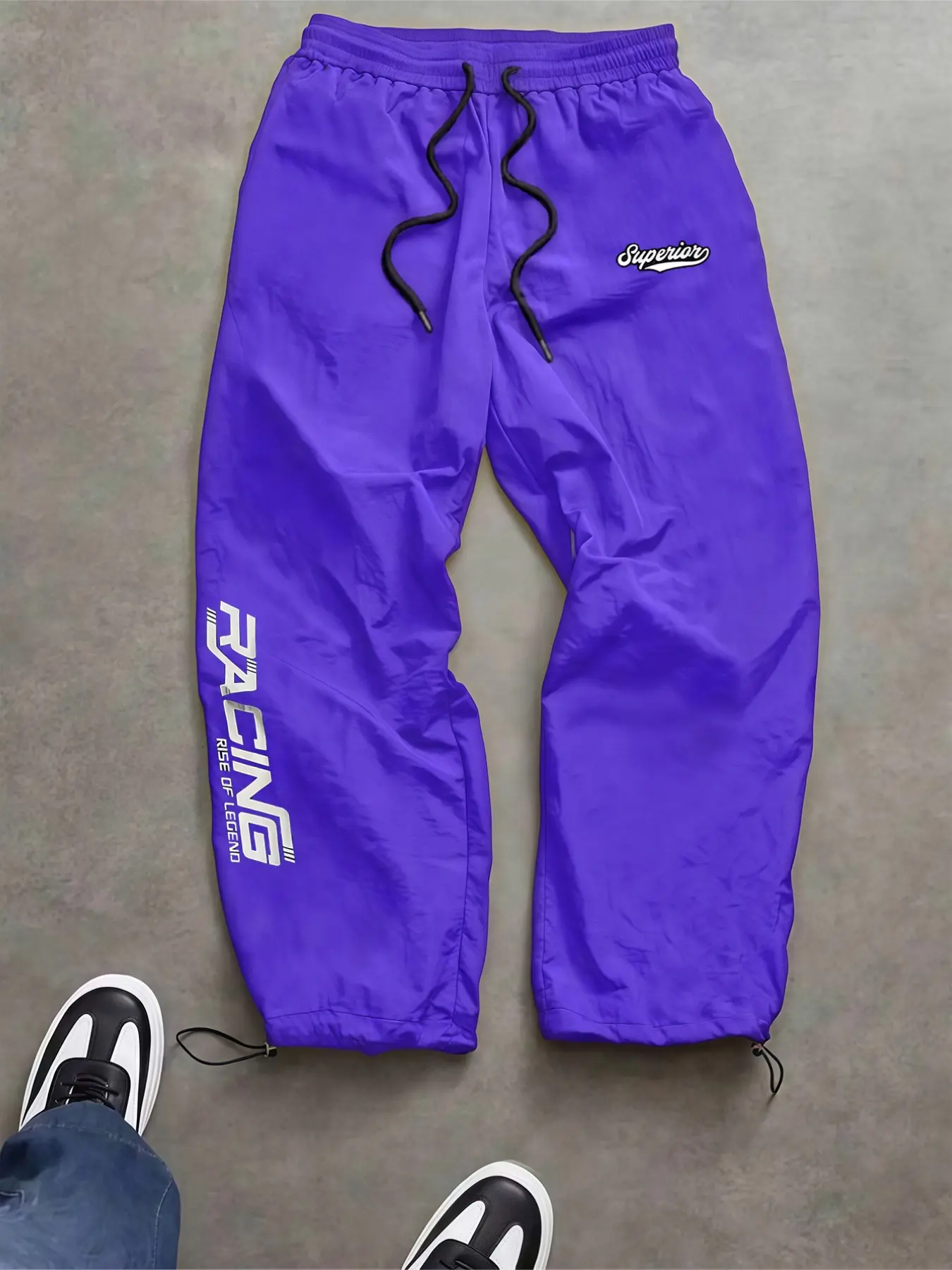 Men's Fashion Casual Sport Pants, Tracksuit Pants, Jogging Pants, Letter Print, Polyester Fabric, Durable, Adjustable Elastic Waistband, Ideal for Daily Wear, Outdoor Activities