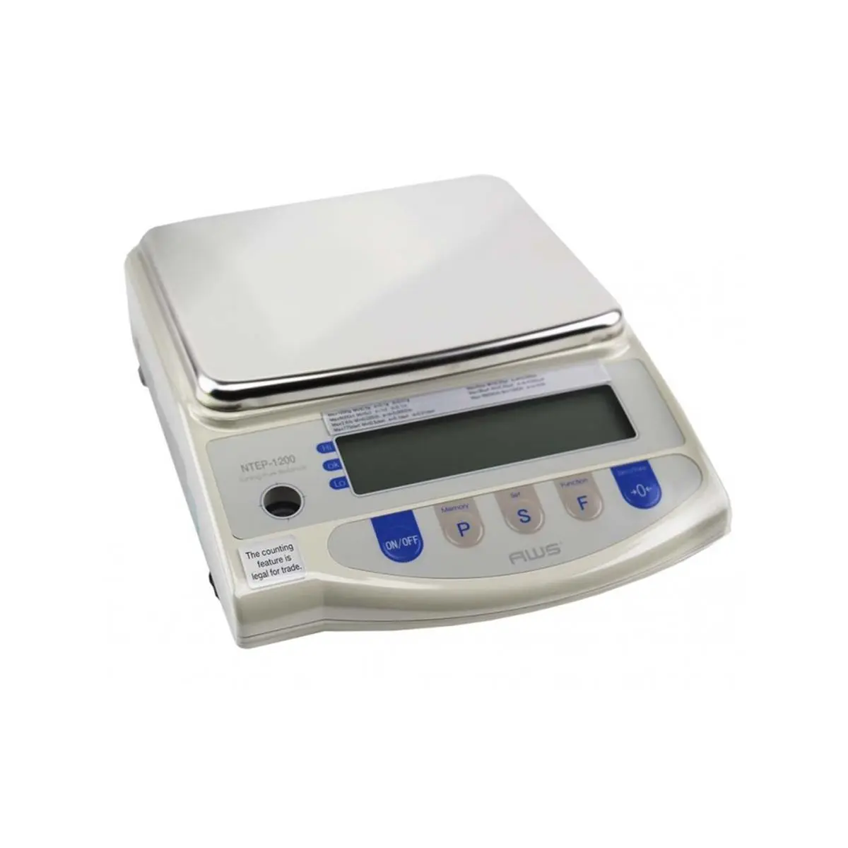 American Weigh Scales Digital Kitchen Scale - Compact and Portable Bench Model, 1200 g/6.5 lbs Capacity, 0.01g Precision, Advanced Tuning-Fork Sensor, POS Software-Compatible, for Home Everyday Use