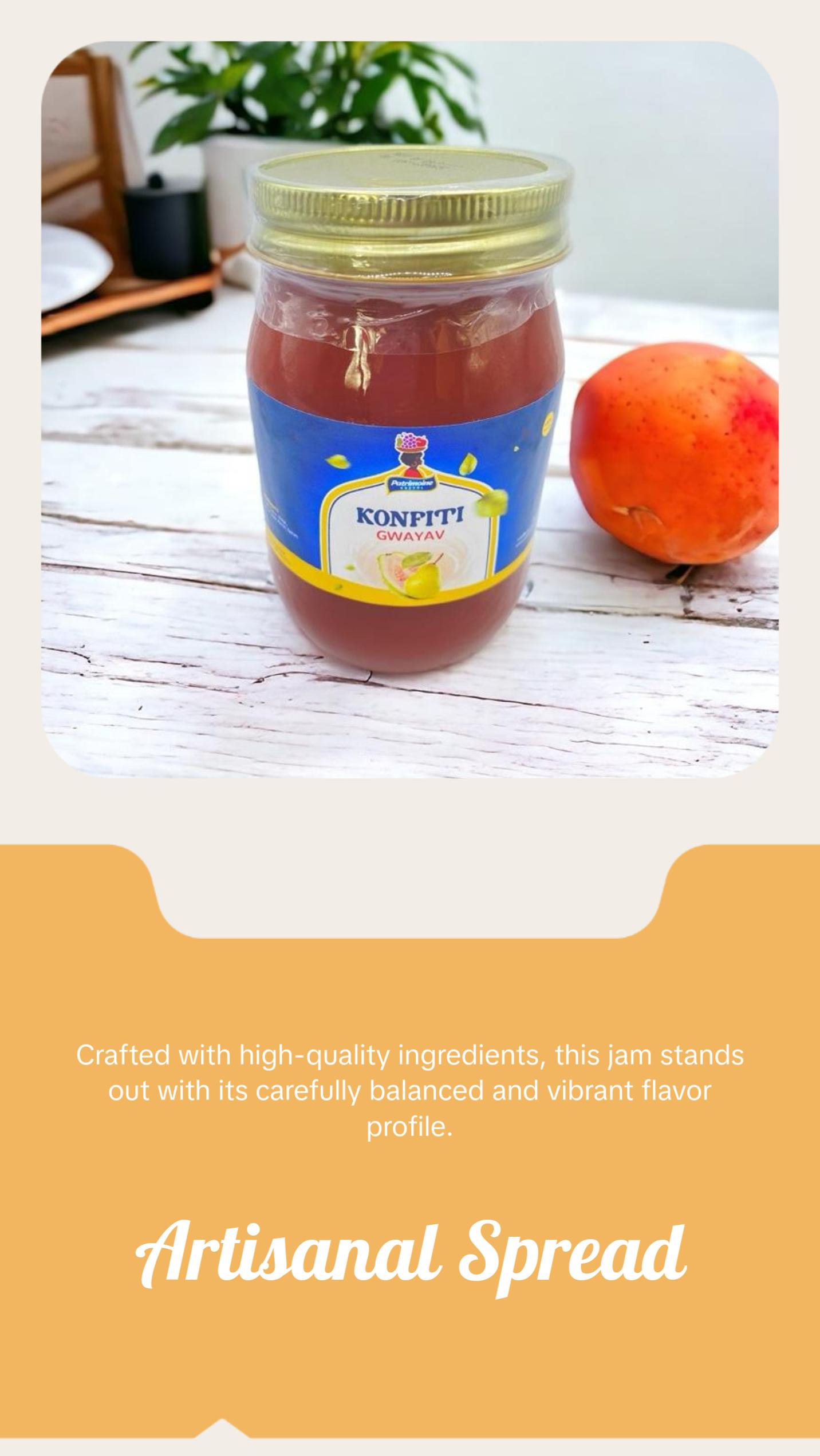 Konfiti Natural Snack Flavor Sweet Fruit Dessert - Grapefruit Jam with Citrus Notes - Artisanal Spread for Breakfast, Brunch, and More - Tangy, Sugar, Perfume, Fresh