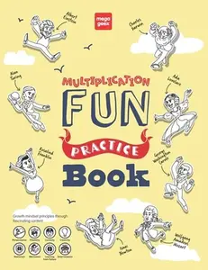 USED-MegaGeex Multiplication Fun Practice Book: Times Table & Skip Counting Math Up To 12, Ages 6-8; Grades 3-5 133 Pages Dot-To-Dot, Cut-And-Glue, Puzzles by Publishing, Megageex (Paperback)