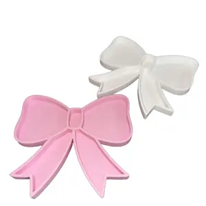 Bow Jewelry Tray - Cute Ribbon Jewelry Dish for Rings, Keys & Accessories - Kawaii Vanity Organizer