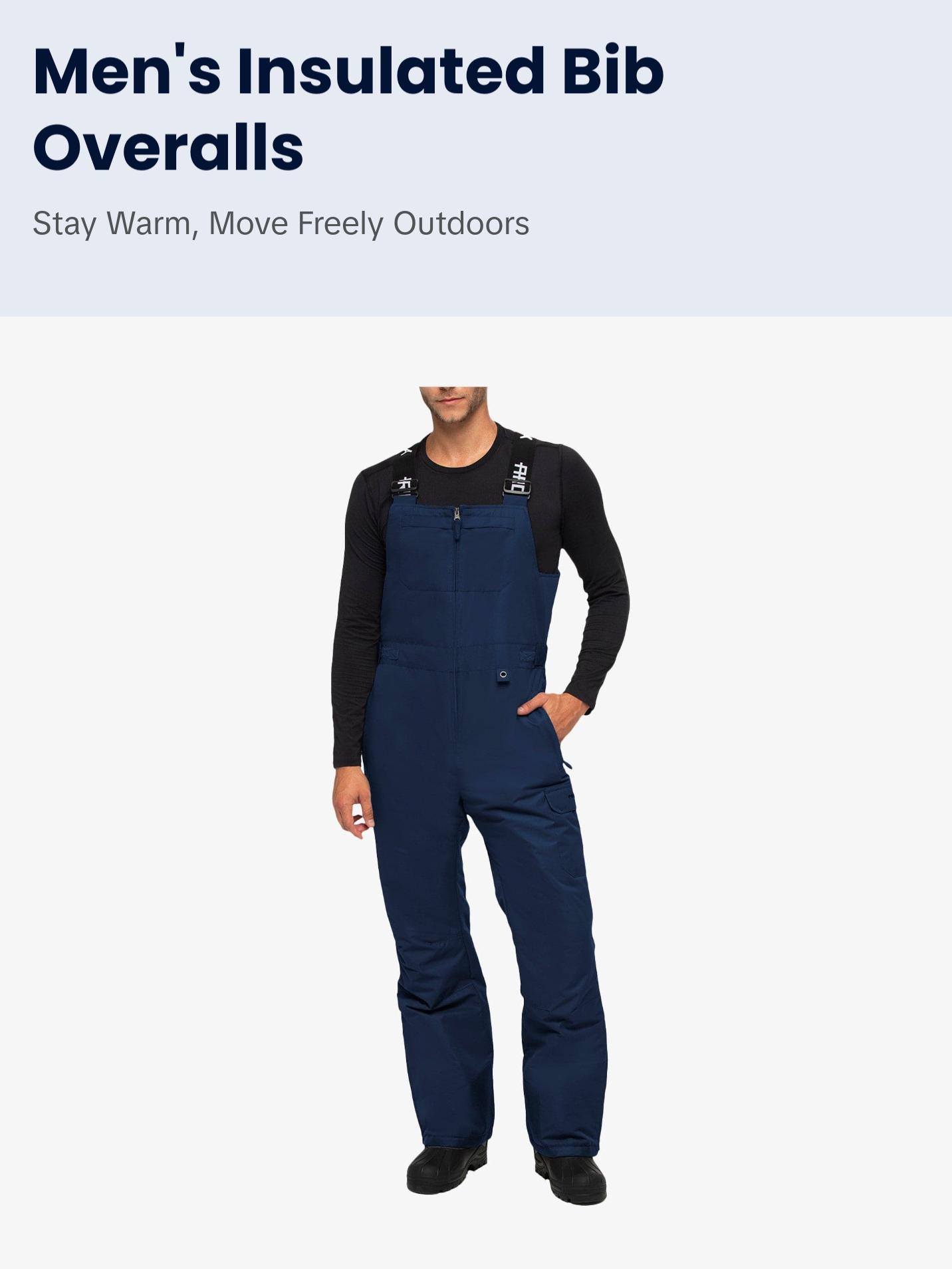Men's Avalanche Insulated Bib Overalls - 30 Inseam Men's Avalanche Insulated Bib Overalls - 30 Inseam