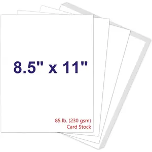 100P White Cardstock 8.5 x 11, 230gsm Cover Cardstock Paper, 85 Lb Heavy Card Stock for Printer, Card Stock Paper for Invitations, Scrapbooking, Crafts, Diy Cards, Decoration, Drawing