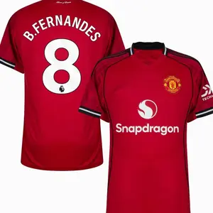 Custom Red Soccer Jersey Personalized Name & Number Football Shirt Unisex Breathable Fan Style Tee 2025/2026 Home