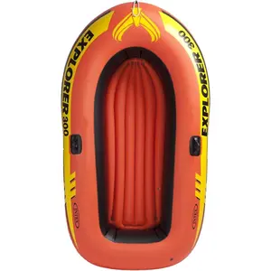 Explorer Inflatable Boat Series: Dual Air Chambers – Welded Oar Locks – Grab Handles – Bow Rope – Sporty Design
