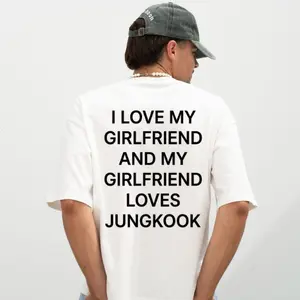 I Love My Girlfriend And My Girlfriend Loves Golden Maknae Shirt, Funny K-Pop Inspired Couple Graphic Tee