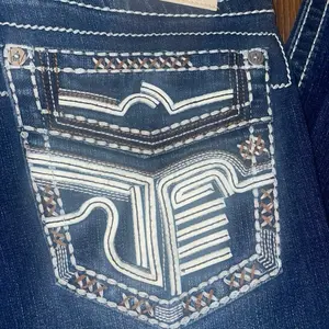 Bull Denim Jeans - Western Style Menswear Trouser with Unique Embroidery Design