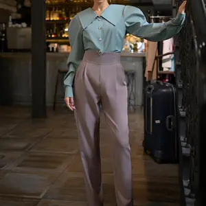 Mocco High Waisted Regular Fit Pants