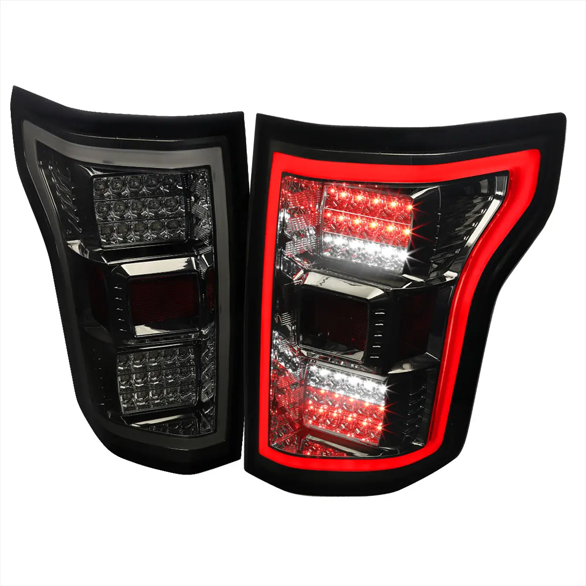 2015-2017 F-150 LED Tail Lights ( Chrome Housing/Smoke Lens)