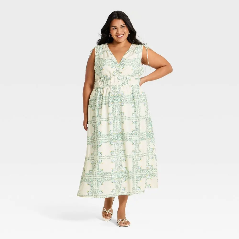 Women's Side-Tie Midi Dress - A