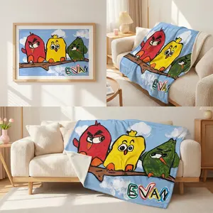 Custom Kids Drawing Blanket, Turn Your Child's Artwork into a Cozy Keepsake, A Hug from Your Child, Personalized Gift for Mom Dad, Grandma Grandpa, Mother's Day, Christmas Gift