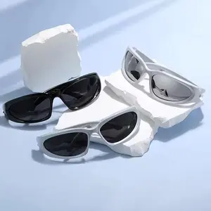3 Pcs Fashionable Y2K Square Sunglasses for Men & Women, High-End UV400 Protection Eyewear, Trendy Bicycle Glasses for Outdoor Hiking, Travel, and Daily Wear summerwins