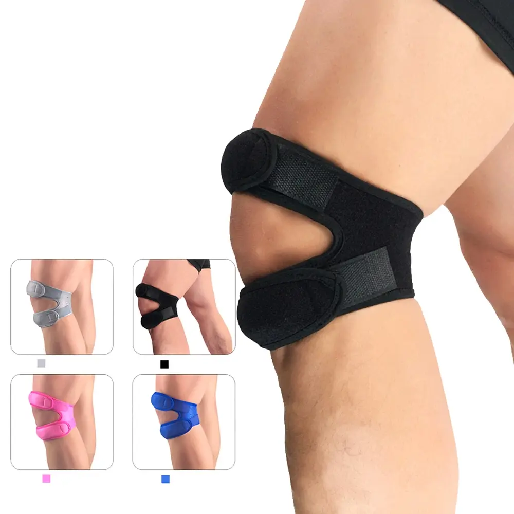 1Pcs Sports Knee Support, Sports Knee Sleeve, Sports Knee Brace, Knee Supporter, Adjustable for Men & Women for Running Soccer Basketball