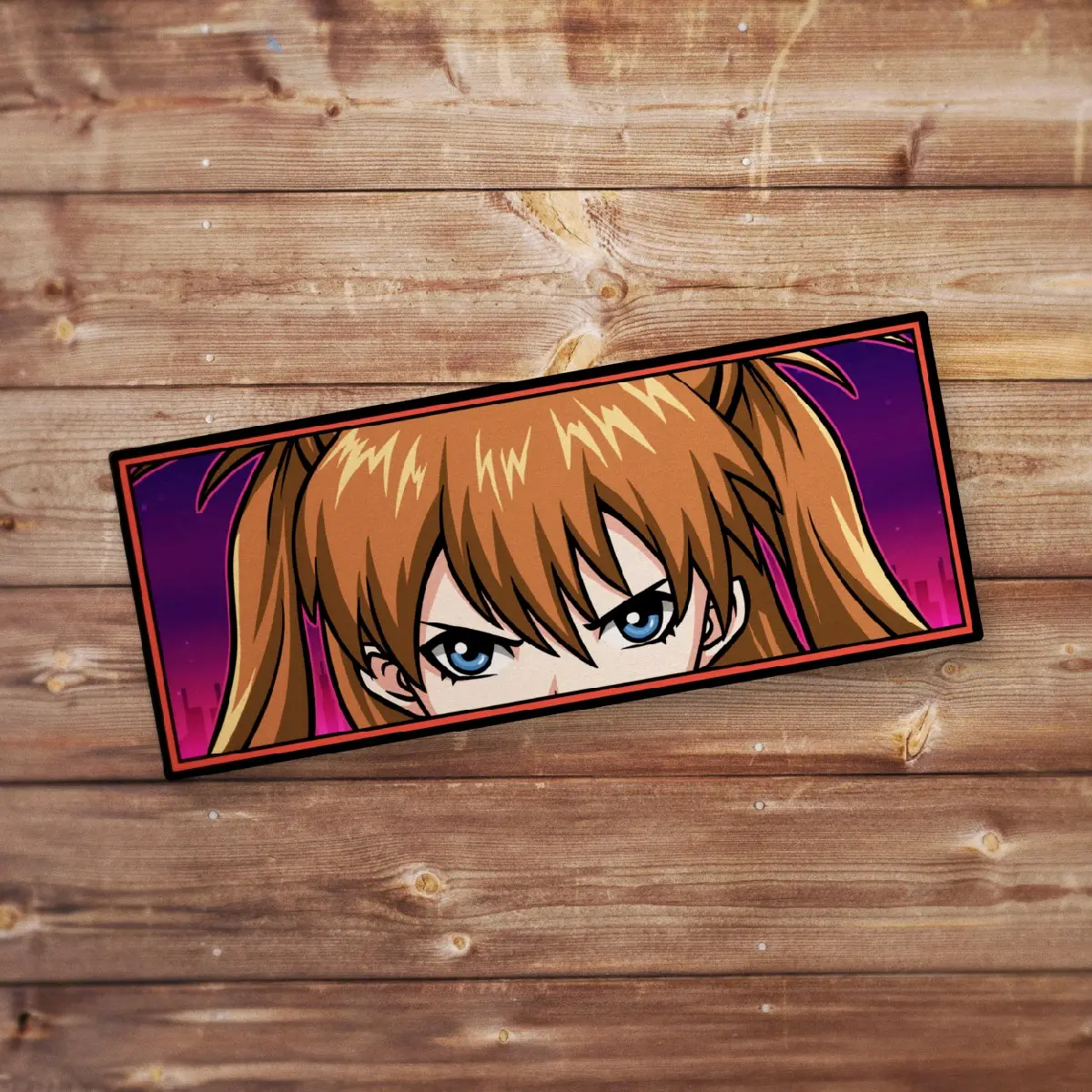 Asuka Vinyl Sticker - Handmade JDM Slapper Sticker for Waterproof Window, Laptop, Kindle, and Water Bottle