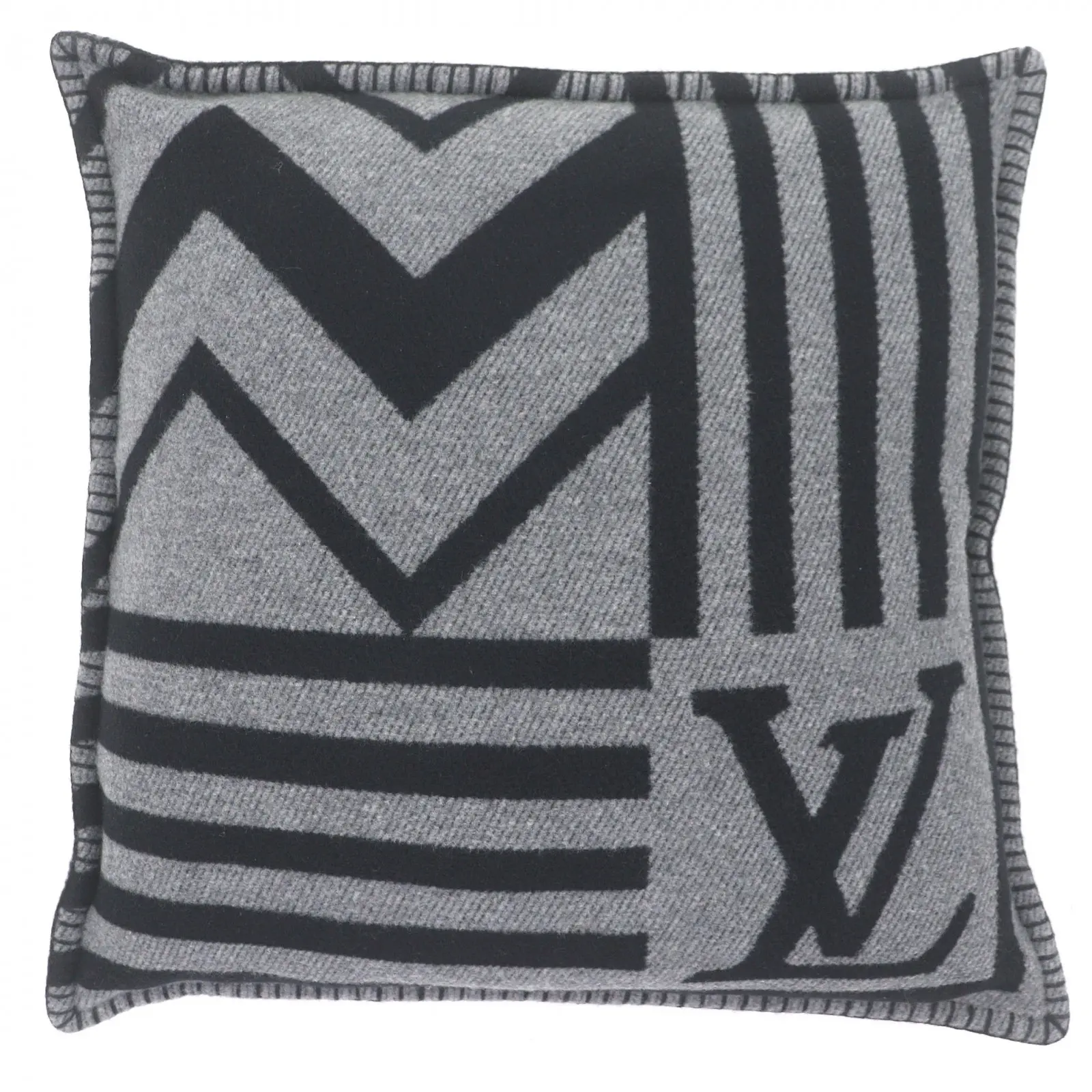 Pre-owned Louis Vuitton Wool Small Leather Goods LV Summit Cashmere Cushion
