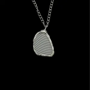 B&W Striped Ceramic Necklace