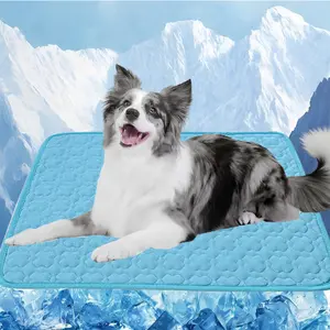 Dog Cooling Mat Thicken Breathable Arc-Chills Cooling Mat for Large Dogs Drop Pet Cool Pad Non-Slip Washable Cat Cool Bed for Indoor Outdoor Shaped Beds