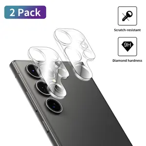 Suitable for Samsung Galaxy S24 Ultra 6.8-inch lens tempered film, 9H hard glass camera lens protector, high-definition effect, scratch-resistant, ultra-thin thickness (2-piece )