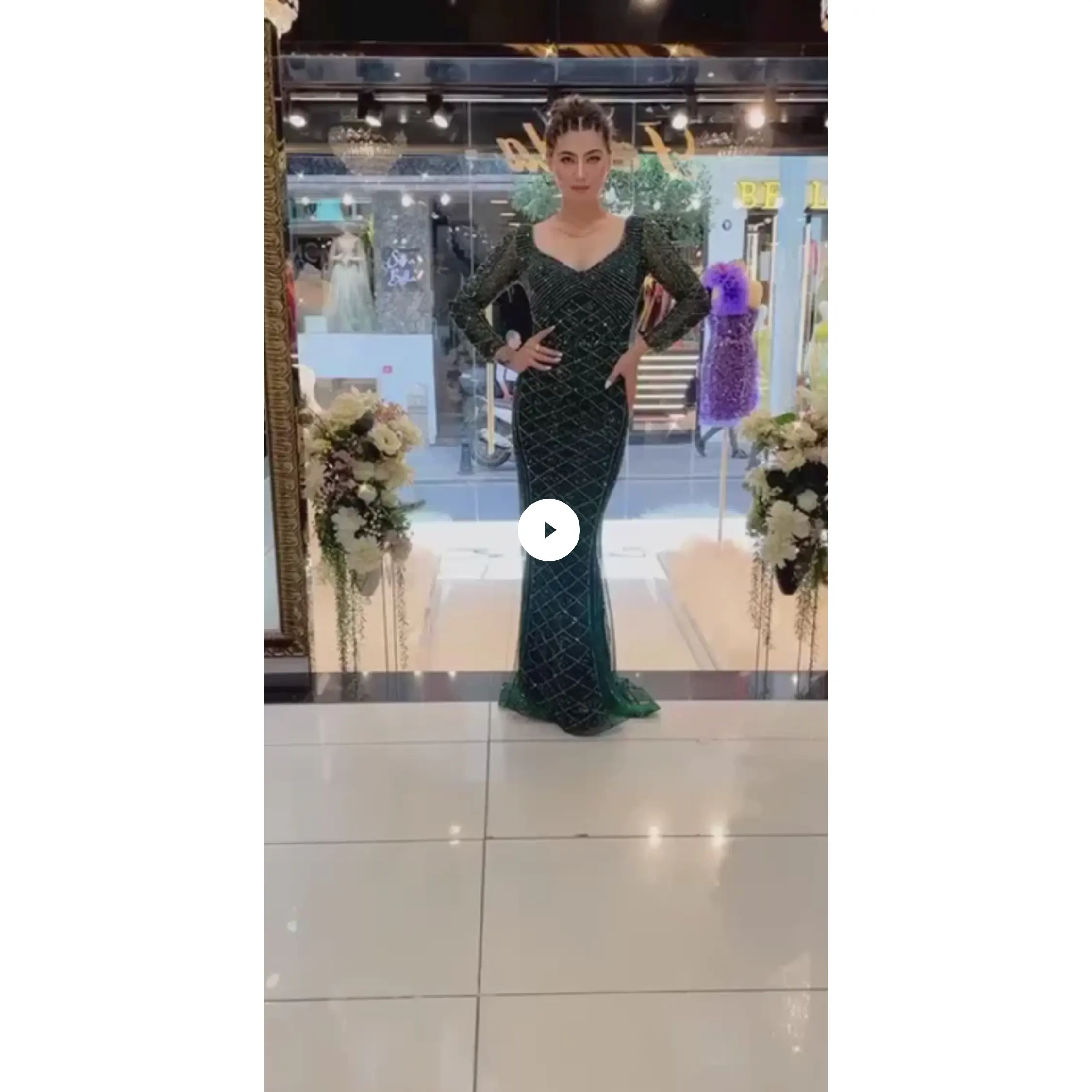 Green Nikkah Dress