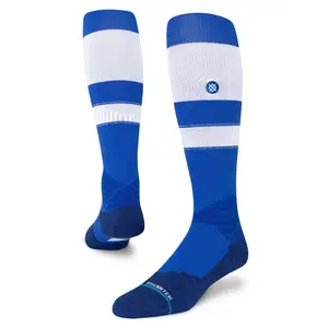 Stance MLB Diamond Pro Stripes OTC Socks (White Blue)