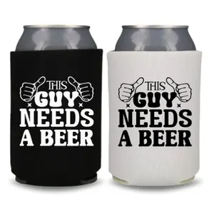Funny Beer Can Cooler, This Guy Needs A Beer Can Coolie, Funny Coolies Drink Accessory, Funny Party Gift Favors, Beer Cooler Drinkware Mug Tumbler