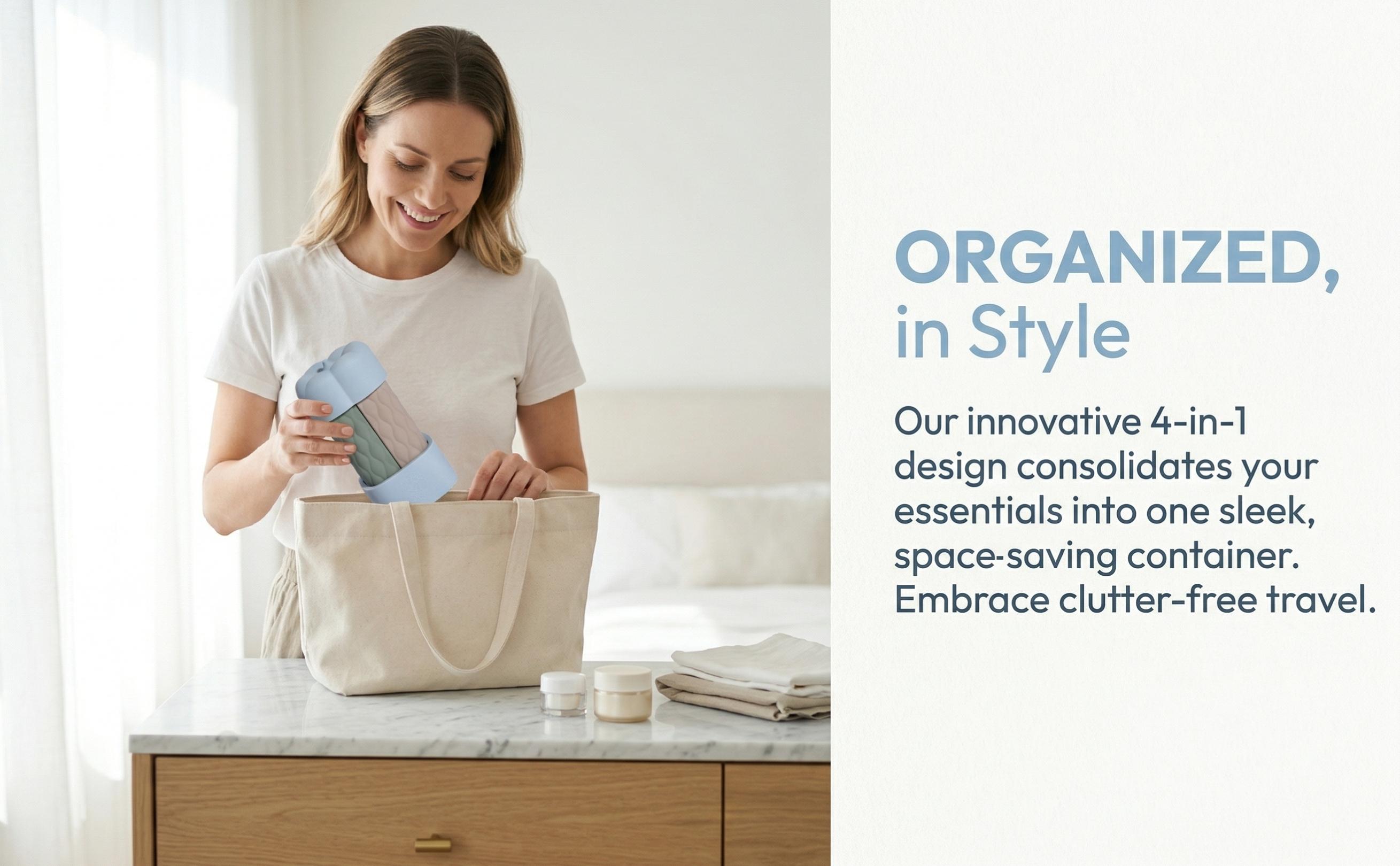 Silicone Travel Bottle Set 4 in 1 Leak Proof Refillable Travel Containers TSA Approved Squeezable Toiletry Bottles for Shampoo Lotion Liquid Soap Essentials for Gym and Vacation