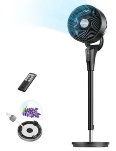 DREO Bedroom Fan, 2026 Upgraded, 90ft Airflow, 20dB Quiet, 90° Oscillating Standing Fan for Whole Room, DC Motor, 8+ Speeds, 3 Modes, 38-42" Adjustable Height, 8H Timer, 105° Manual Vertical Tilt